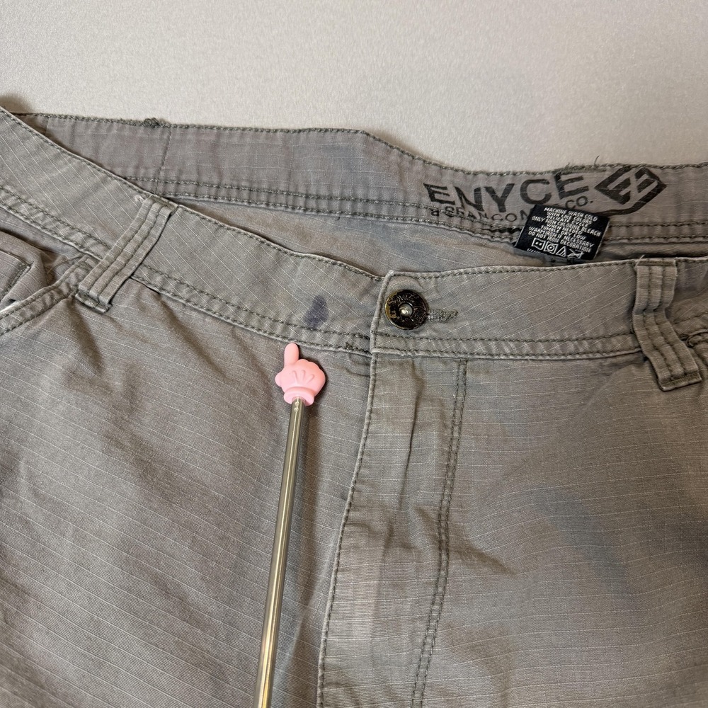 Enyce Shorts Mens 42 Gray Chino Relaxed Fit Casual Long Pockets Streetwear - Picture 4 of 7